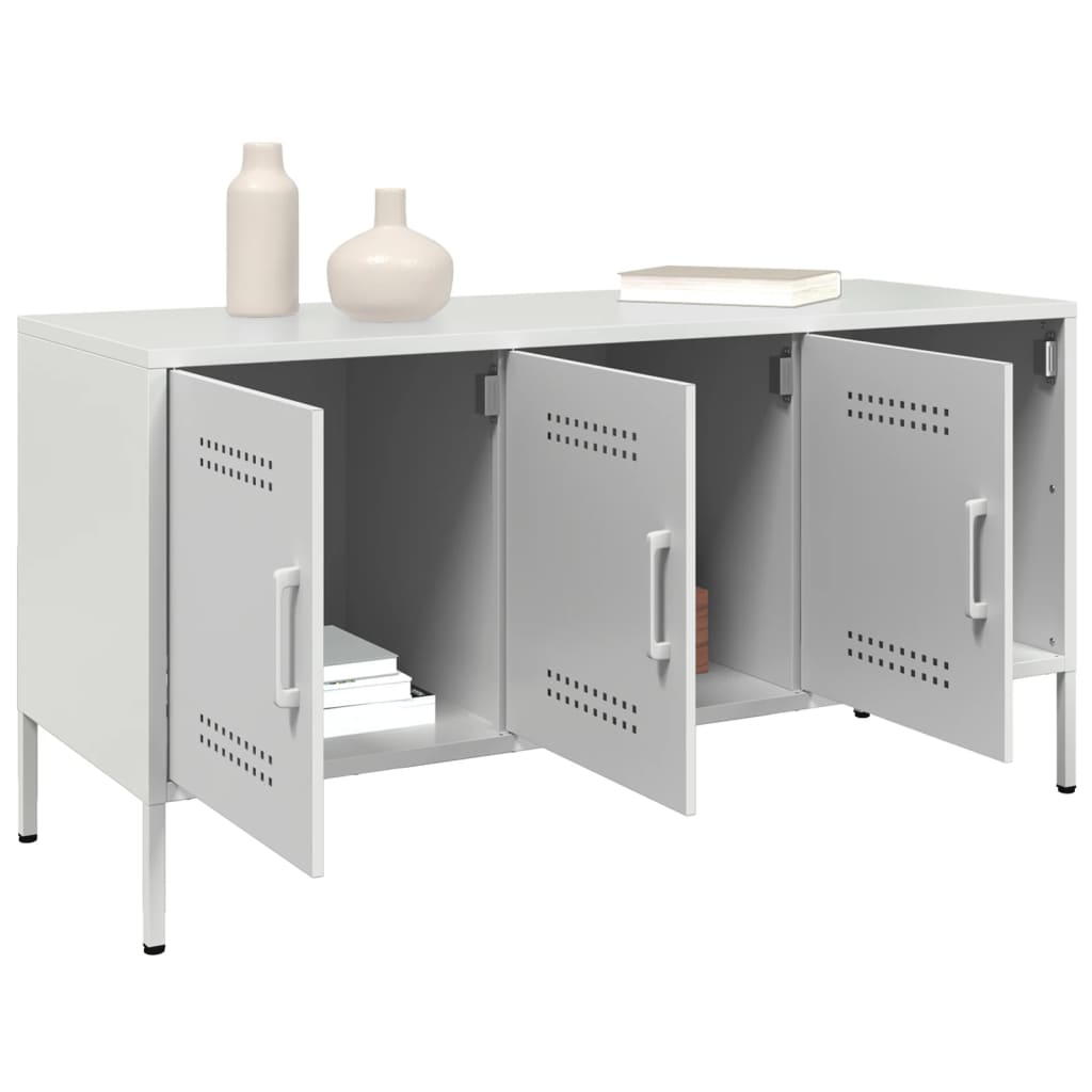 vidaXL Dulap TV, alb, 100,5x39x50,5 cm, oțel vidaXL Dulap TV, alb, 100,5x39x50,5 cm, oțel