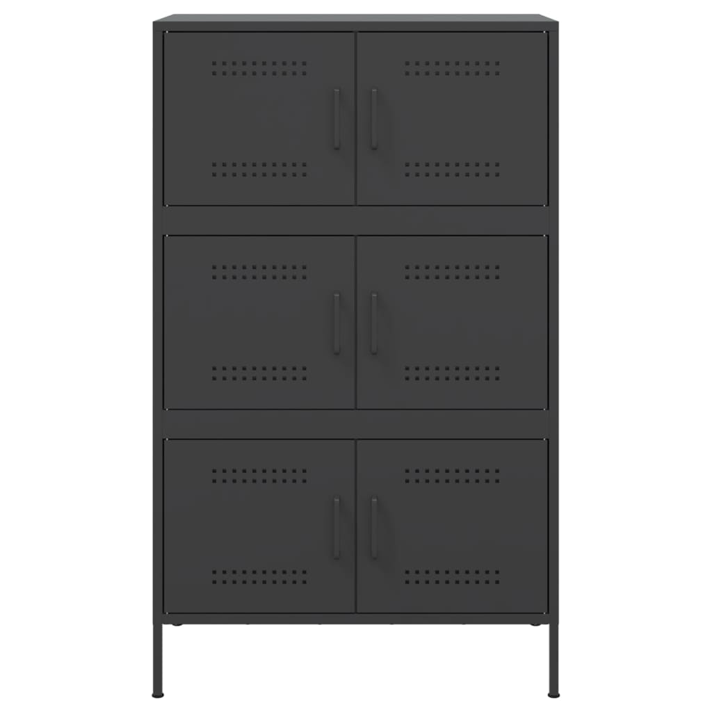 vidaXL Dulap înalt, negru, 68x39x113 cm, oțel