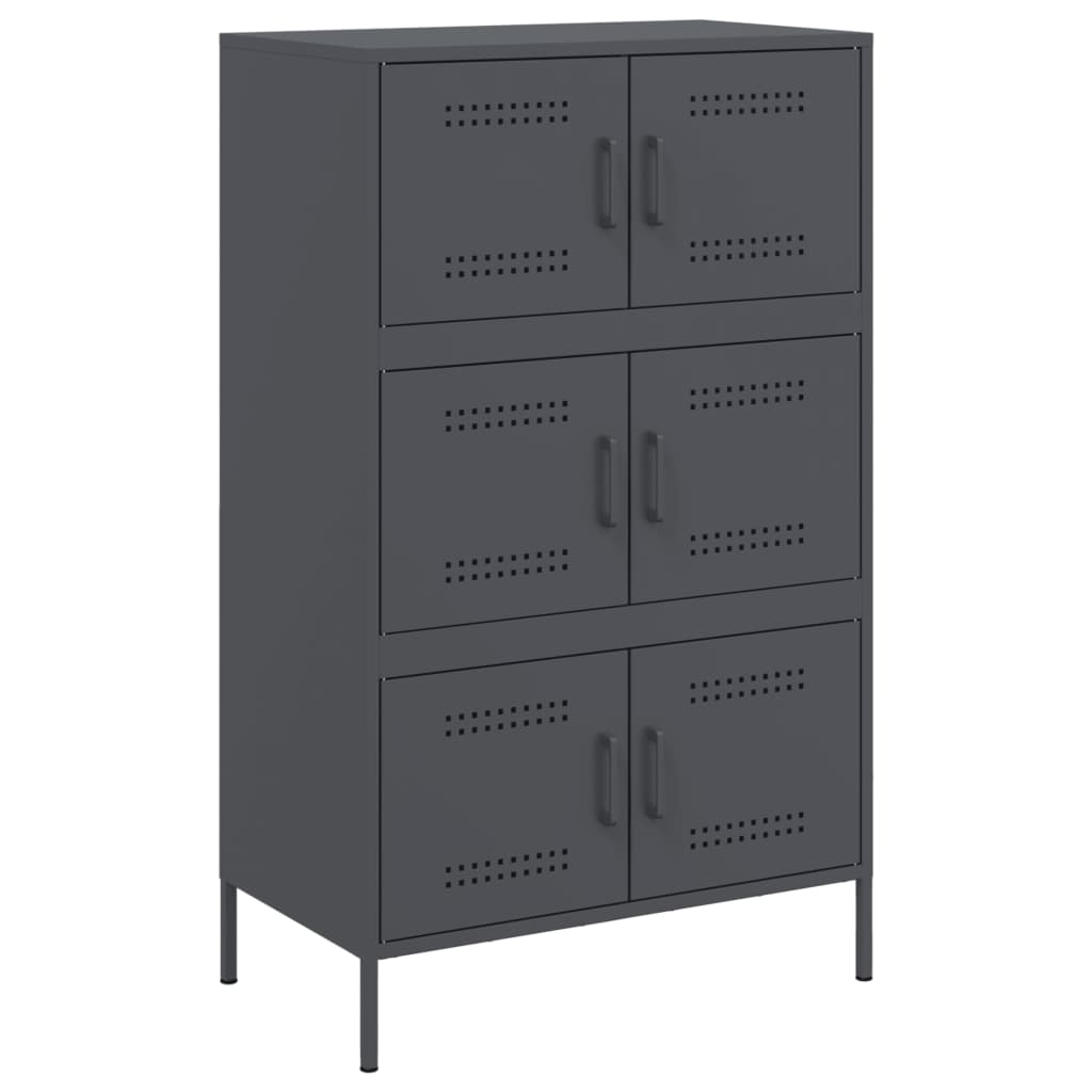 vidaXL Dulap înalt, antracit, 68x39x113 cm, oțel vidaXL Dulap înalt, antracit, 68x39x113 cm, oțel