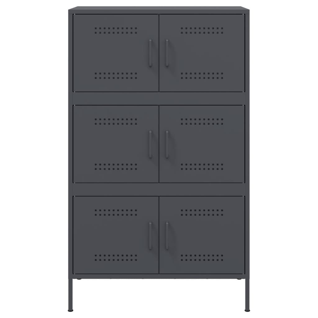 vidaXL Dulap înalt, antracit, 68x39x113 cm, oțel vidaXL Dulap înalt, antracit, 68x39x113 cm, oțel
