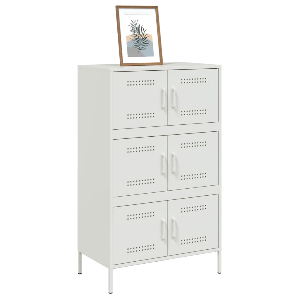 vidaXL Dulap înalt, alb, 68x39x113 cm, oțel vidaXL Dulap înalt, alb, 68x39x113 cm, oțel