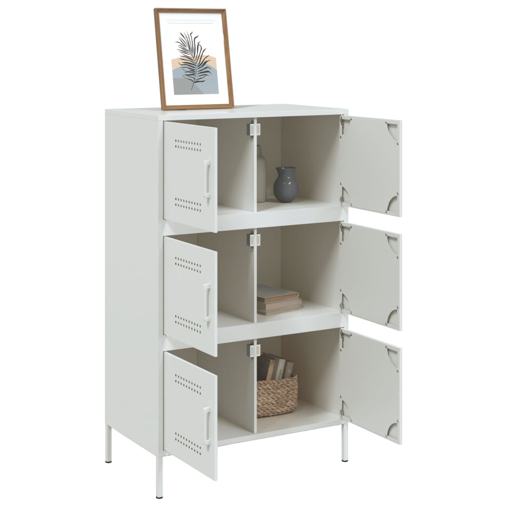 vidaXL Dulap înalt, alb, 68x39x113 cm, oțel vidaXL Dulap înalt, alb, 68x39x113 cm, oțel