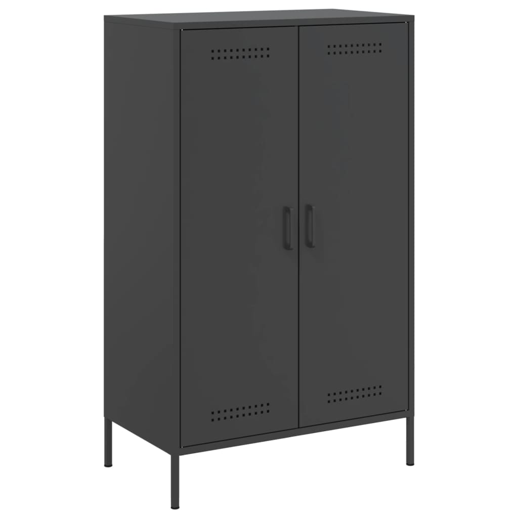 vidaXL Dulap înalt, negru, 68x39x113 cm, oțel