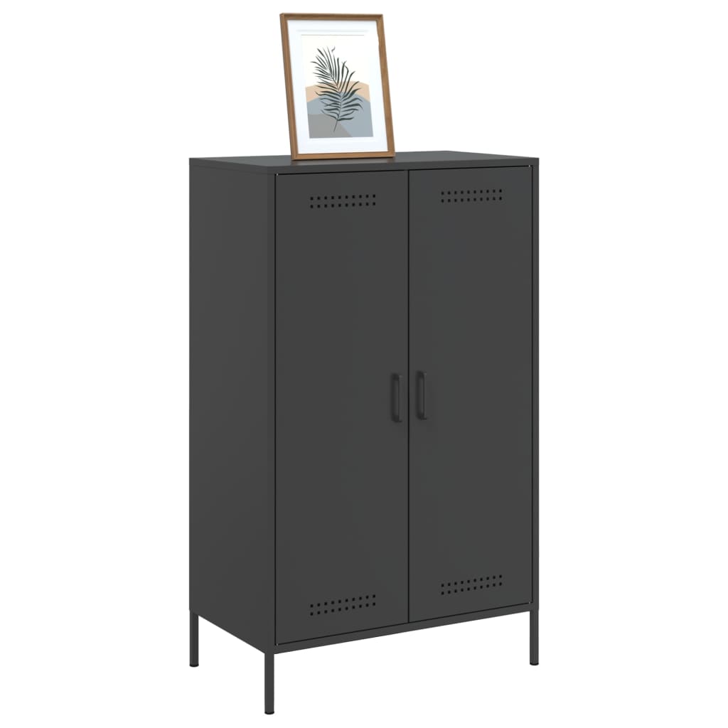 vidaXL Dulap înalt, negru, 68x39x113 cm, oțel