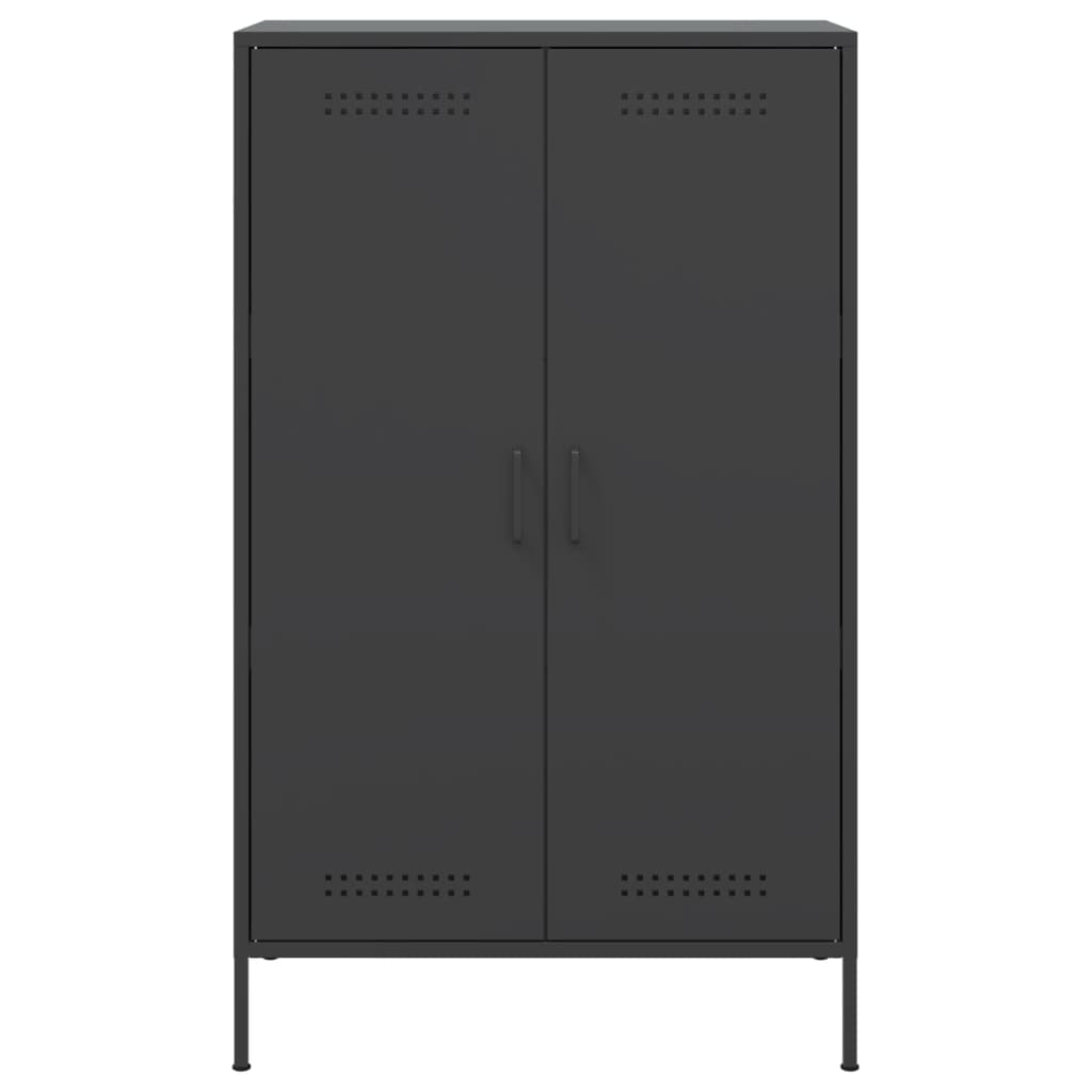 vidaXL Dulap înalt, negru, 68x39x113 cm, oțel