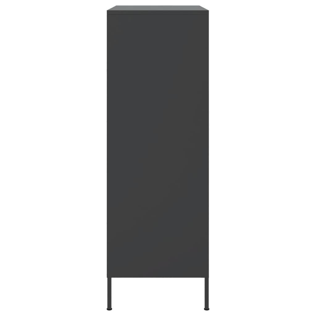 vidaXL Dulap înalt, negru, 68x39x113 cm, oțel