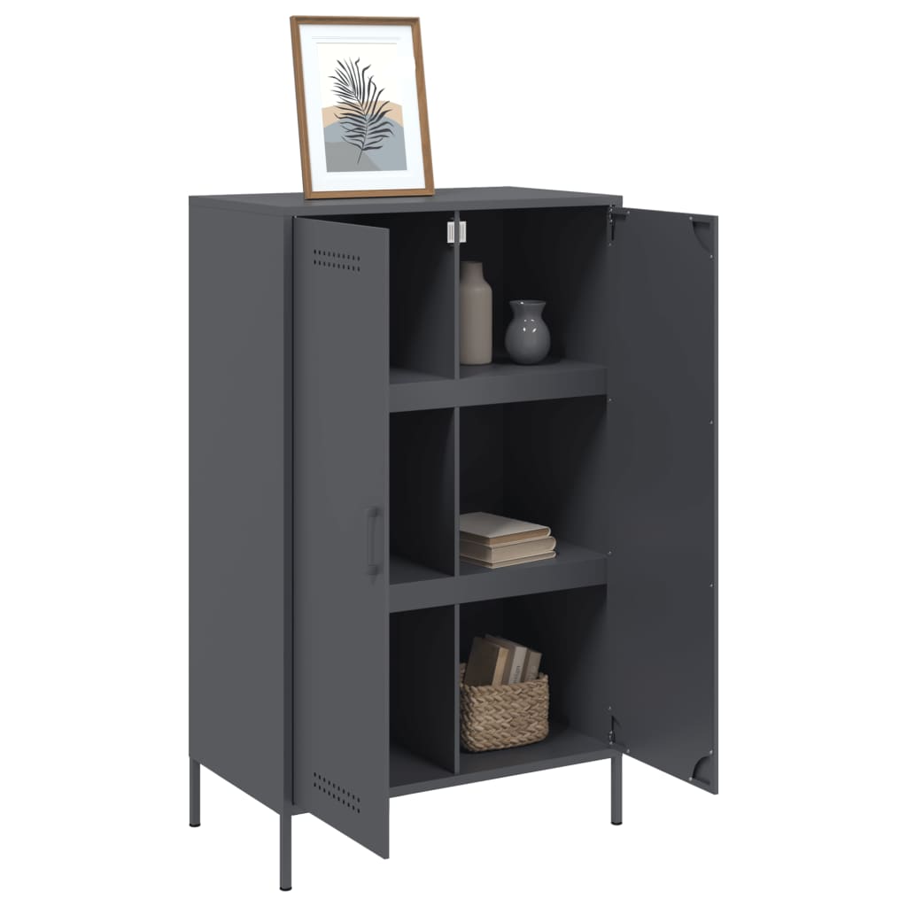 vidaXL Dulap înalt, antracit, 68x39x113 cm, oțel vidaXL Dulap înalt, antracit, 68x39x113 cm, oțel