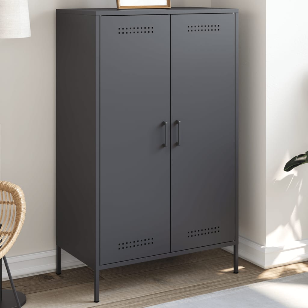 vidaXL Dulap înalt, antracit, 68x39x113 cm, oțel vidaXL Dulap înalt, antracit, 68x39x113 cm, oțel