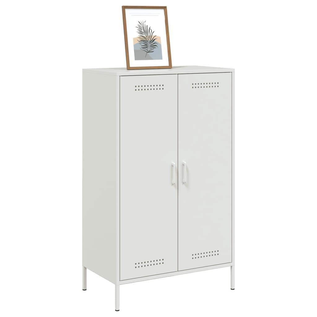 vidaXL Dulap înalt, alb, 68x39x113 cm, oțel