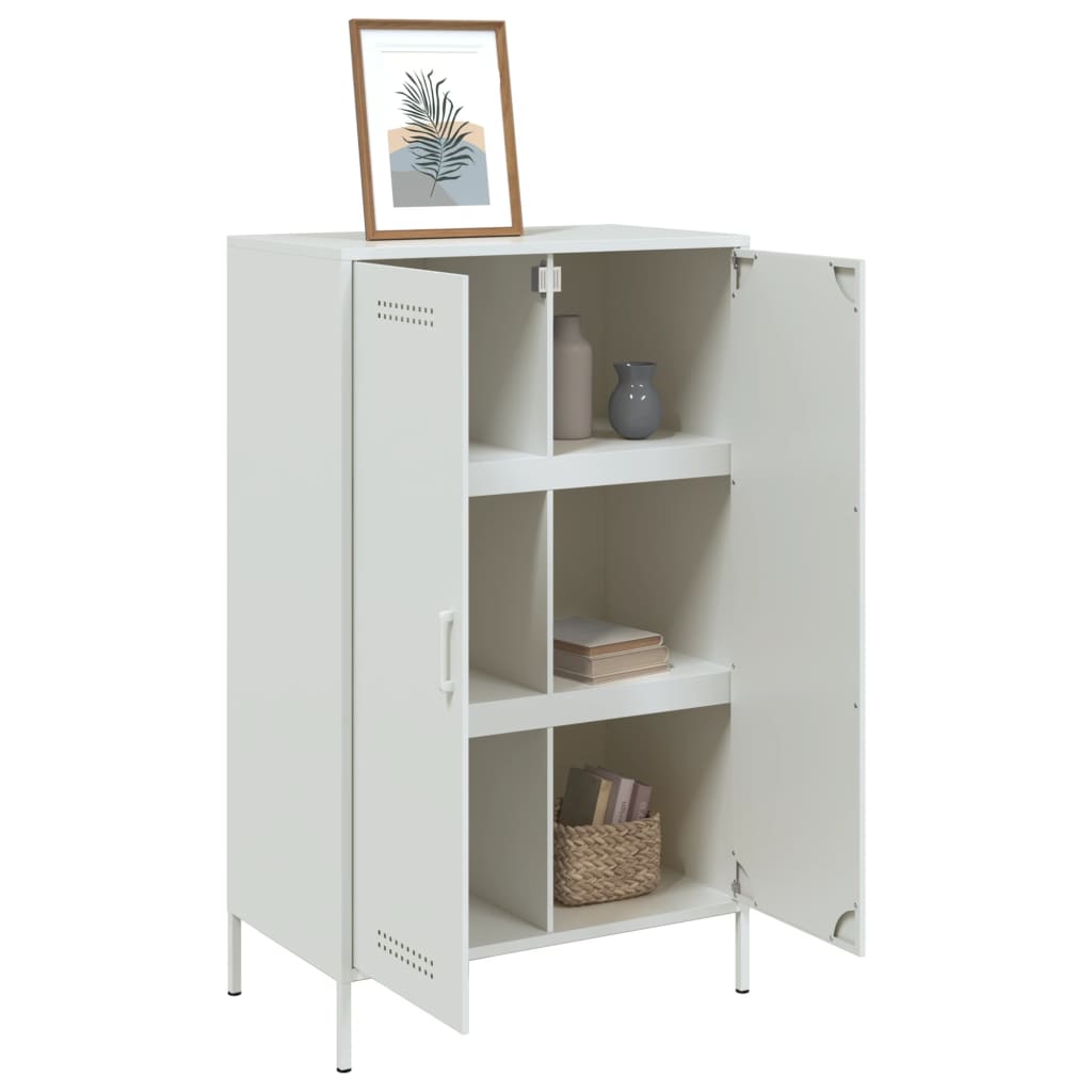 vidaXL Dulap înalt, alb, 68x39x113 cm, oțel