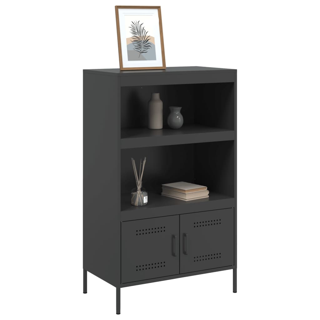 vidaXL Dulap înalt, negru, 68x39x113 cm, oțel