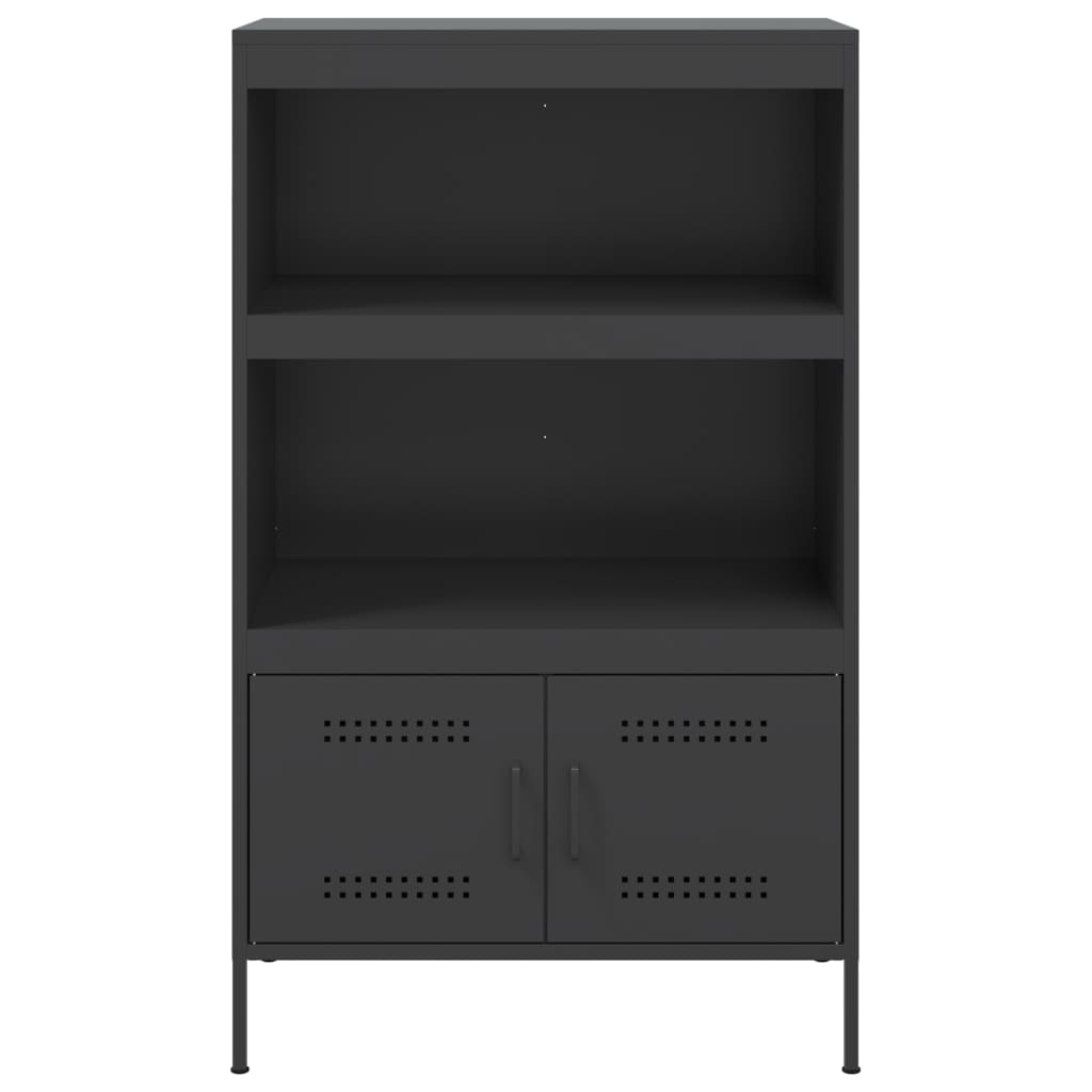 vidaXL Dulap înalt, negru, 68x39x113 cm, oțel
