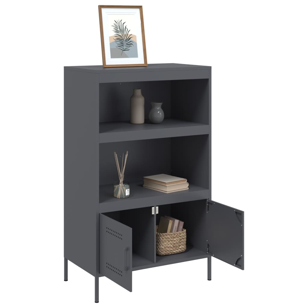 vidaXL Dulap înalt, antracit, 68x39x113 cm, oțel vidaXL Dulap înalt, antracit, 68x39x113 cm, oțel