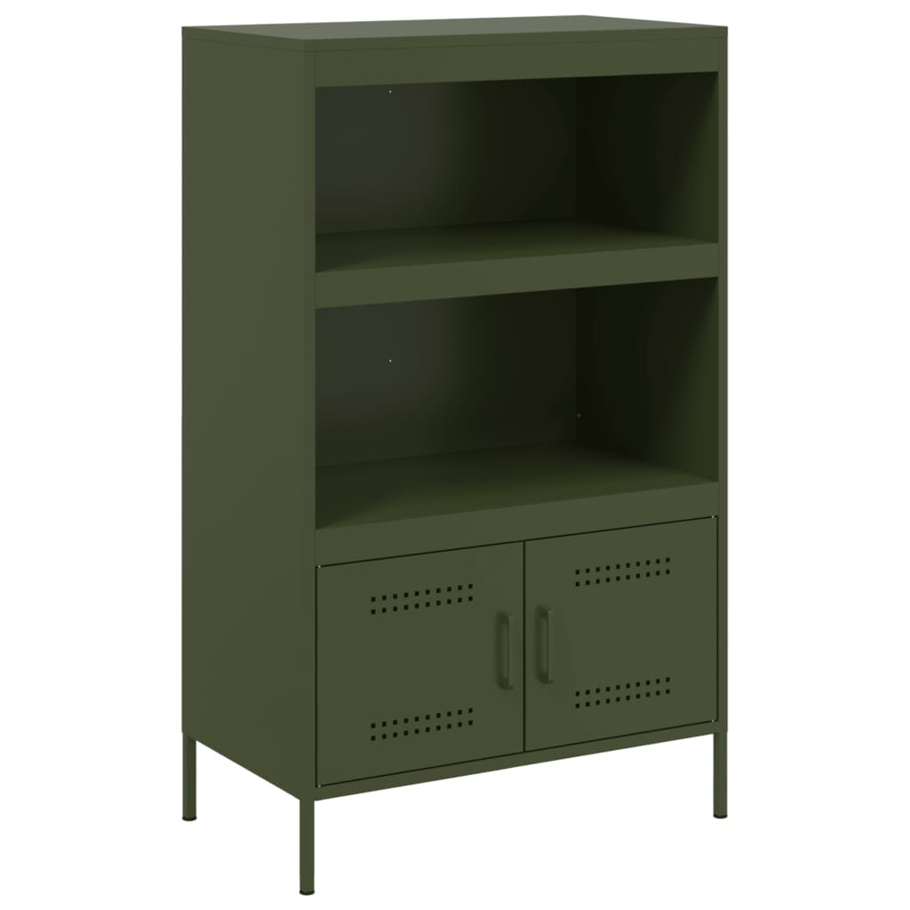 vidaXL Dulap înalt, verde măsliniu, 68x39x113 cm, oțel