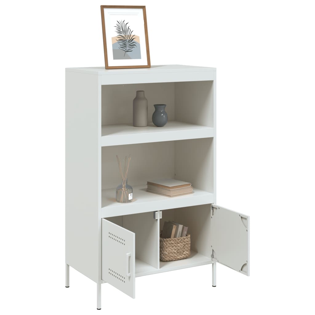 vidaXL Dulap înalt, alb, 68x39x113 cm, oțel