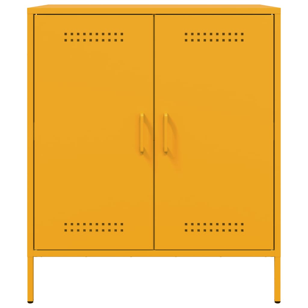 vidaXL Dulap, galben muștar, 68x39x79 cm, oțel vidaXL Dulap, galben muștar, 68x39x79 cm, oțel