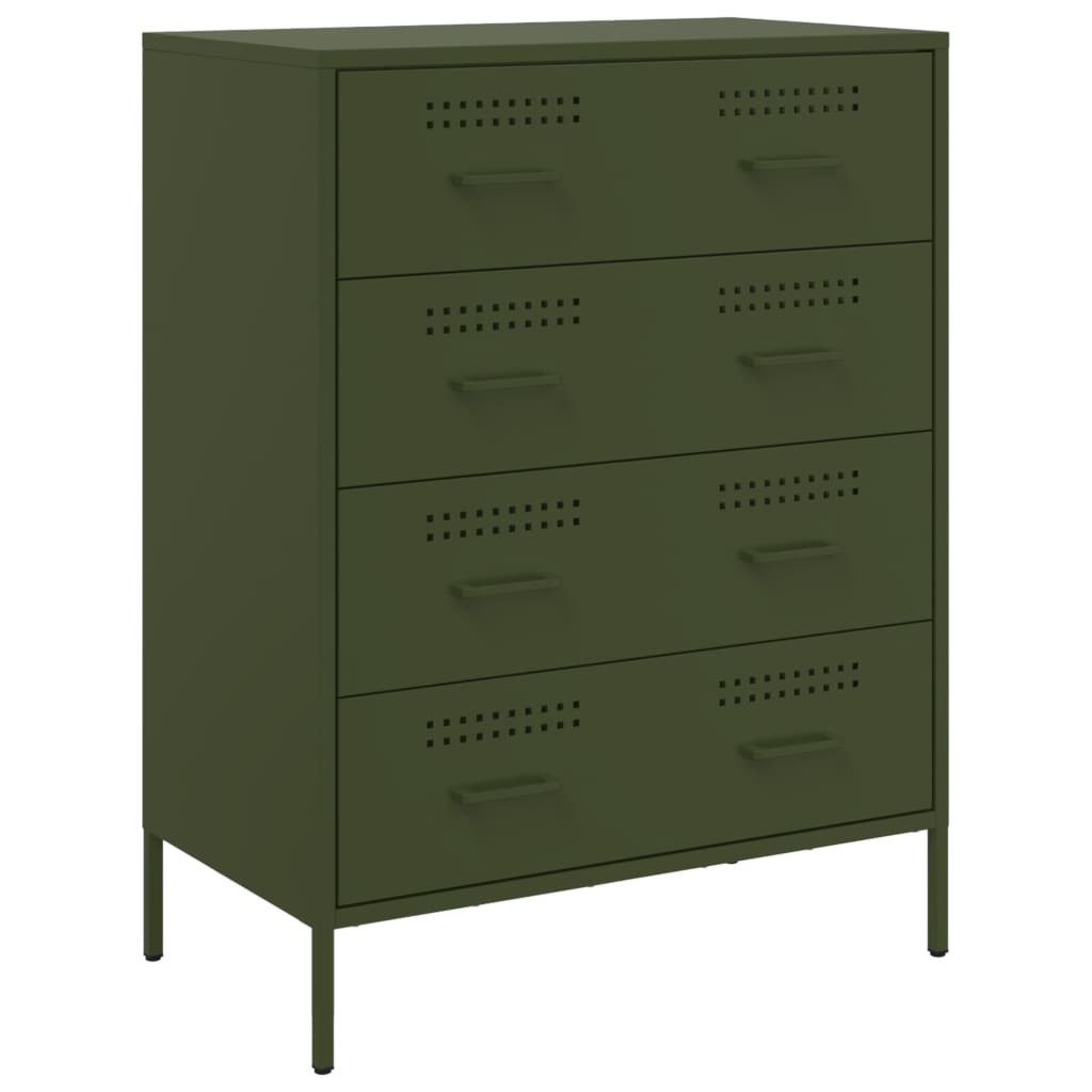 vidaXL Dulap, verde măsliniu, 68x39x89 cm, oțel