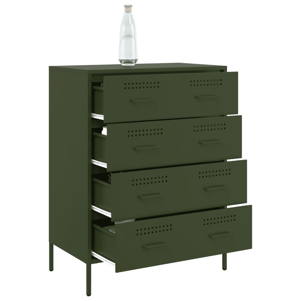 vidaXL Dulap, verde măsliniu, 68x39x89 cm, oțel
