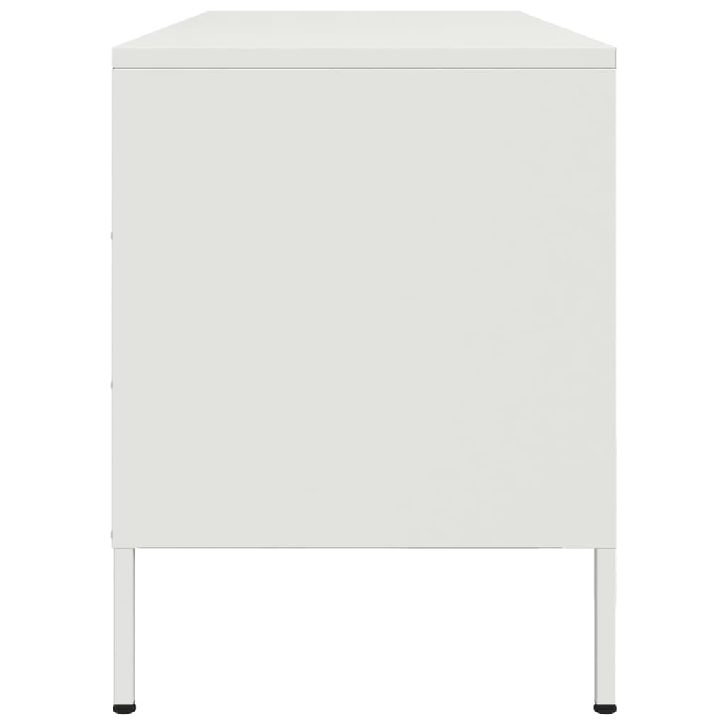 vidaXL Dulap TV, alb, 100,5x39x50,5 cm, oțel vidaXL Dulap TV, alb, 100,5x39x50,5 cm, oțel