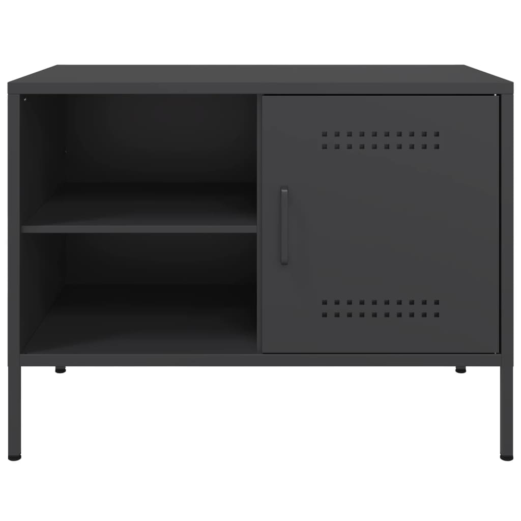 vidaXL Dulap TV, negru, 68x39x50,5 cm, oțel vidaXL Dulap TV, negru, 68x39x50,5 cm, oțel