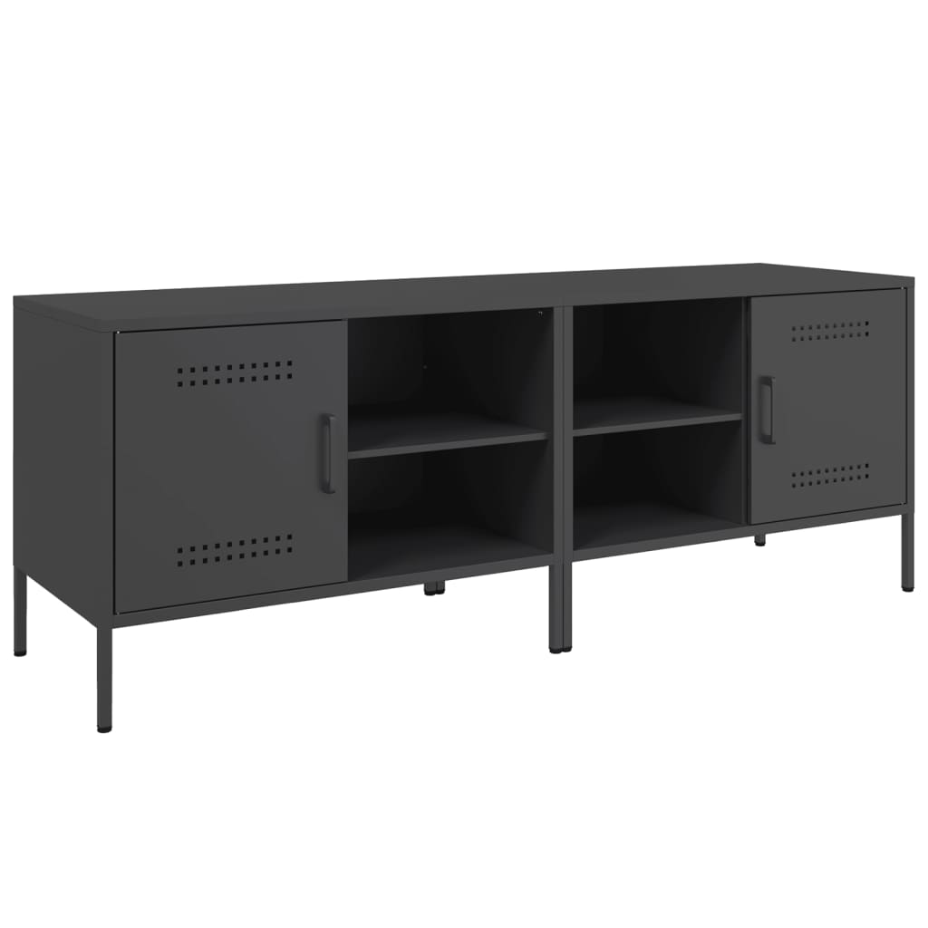 vidaXL Dulapuri TV, 2 buc., negru, 68x39x50,5 cm, oțel