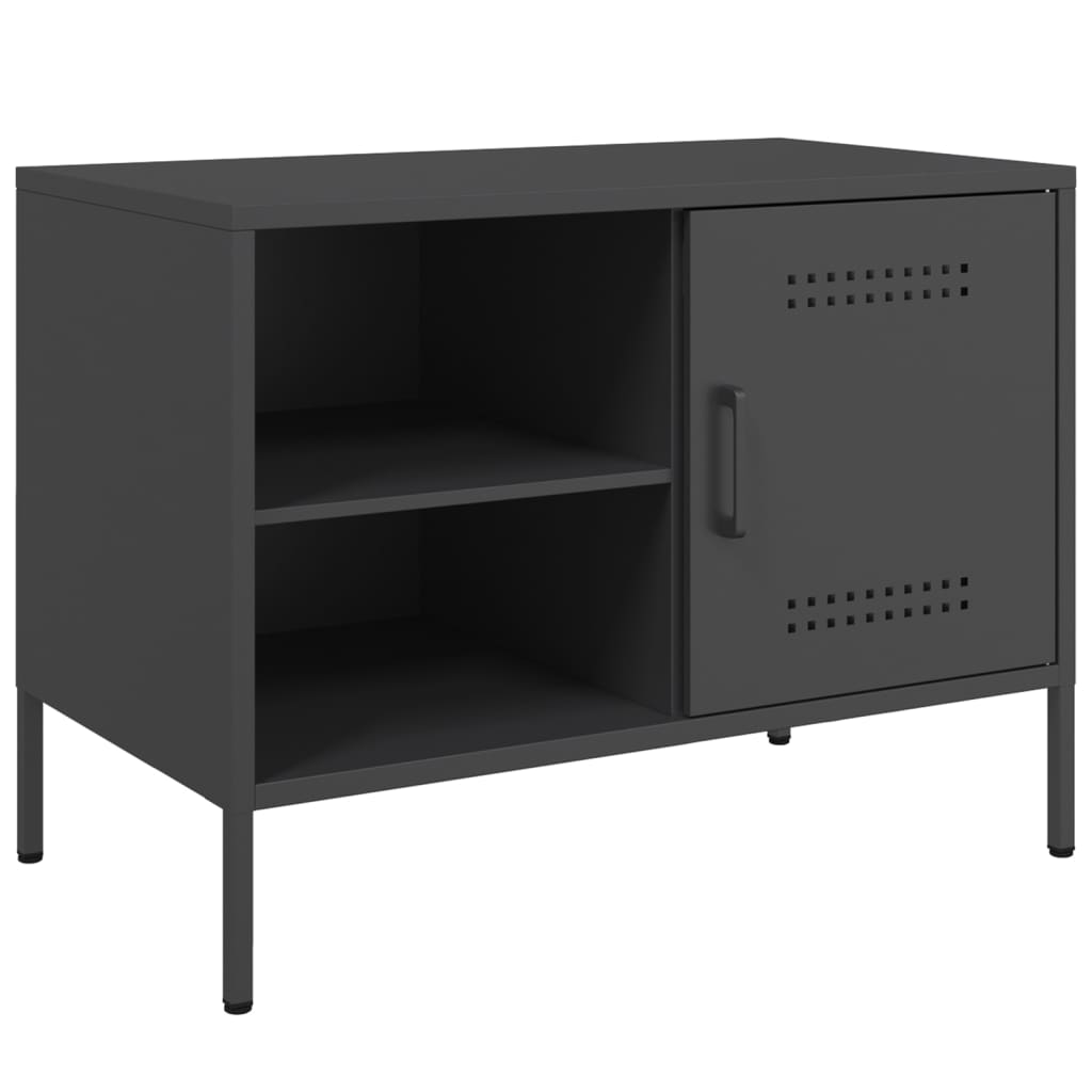 vidaXL Dulapuri TV, 2 buc., negru, 68x39x50,5 cm, oțel