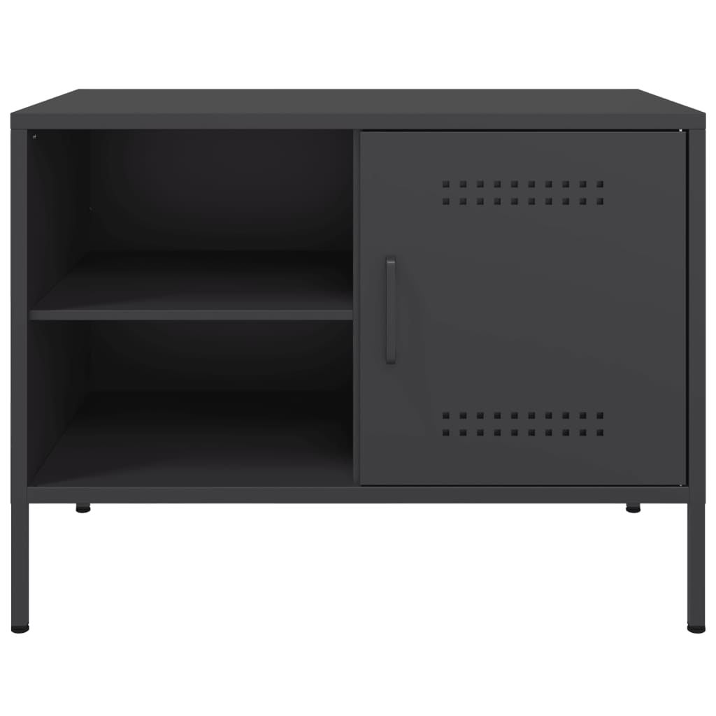 vidaXL Dulapuri TV, 2 buc., negru, 68x39x50,5 cm, oțel