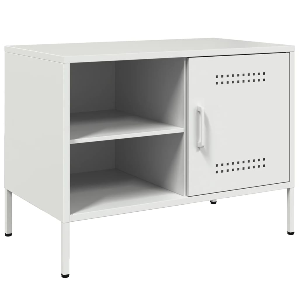 vidaXL Dulapuri TV, 2 buc., alb, 68x39x50,5 cm, oțel