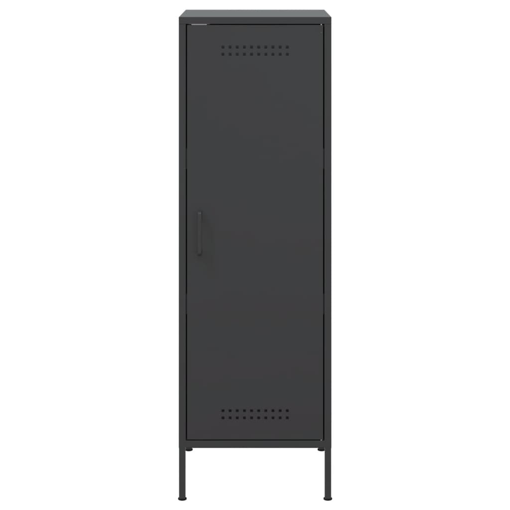 vidaXL Dulap înalt, negru, 36x39x113 cm, oțel