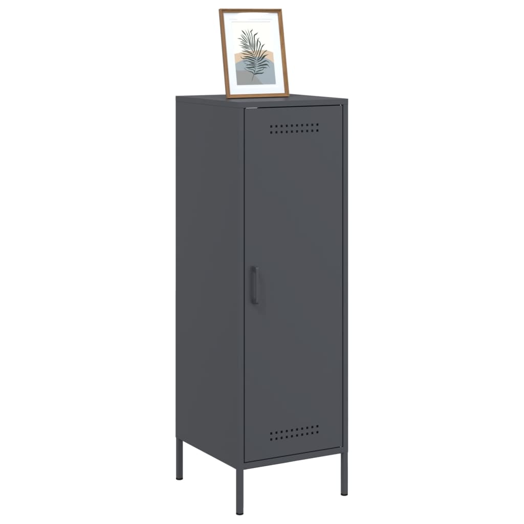 vidaXL Dulap înalt, antracit, 36x39x123 cm, oțel vidaXL Dulap înalt, antracit, 36x39x123 cm, oțel