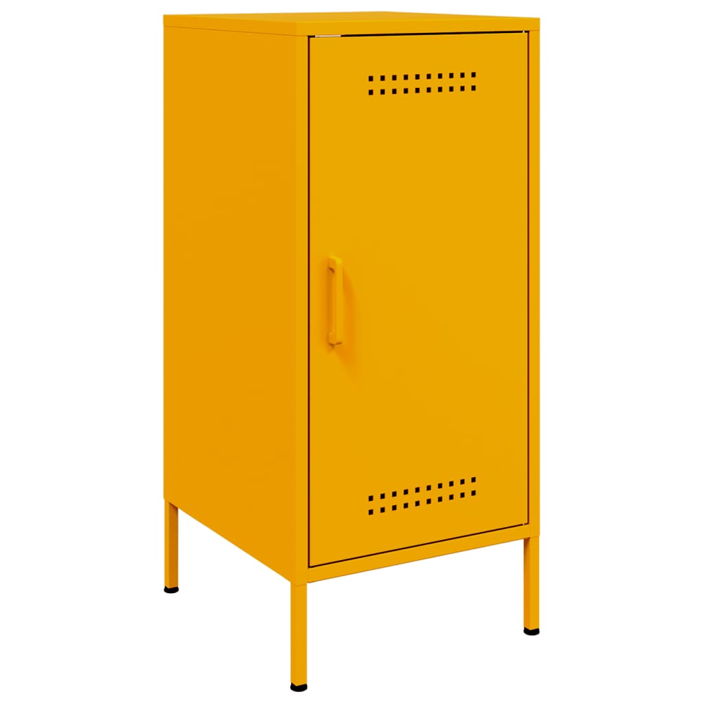 vidaXL Dulap, galben muștar, 68x39x79 cm, oțel vidaXL Dulap, galben muștar, 68x39x79 cm, oțel