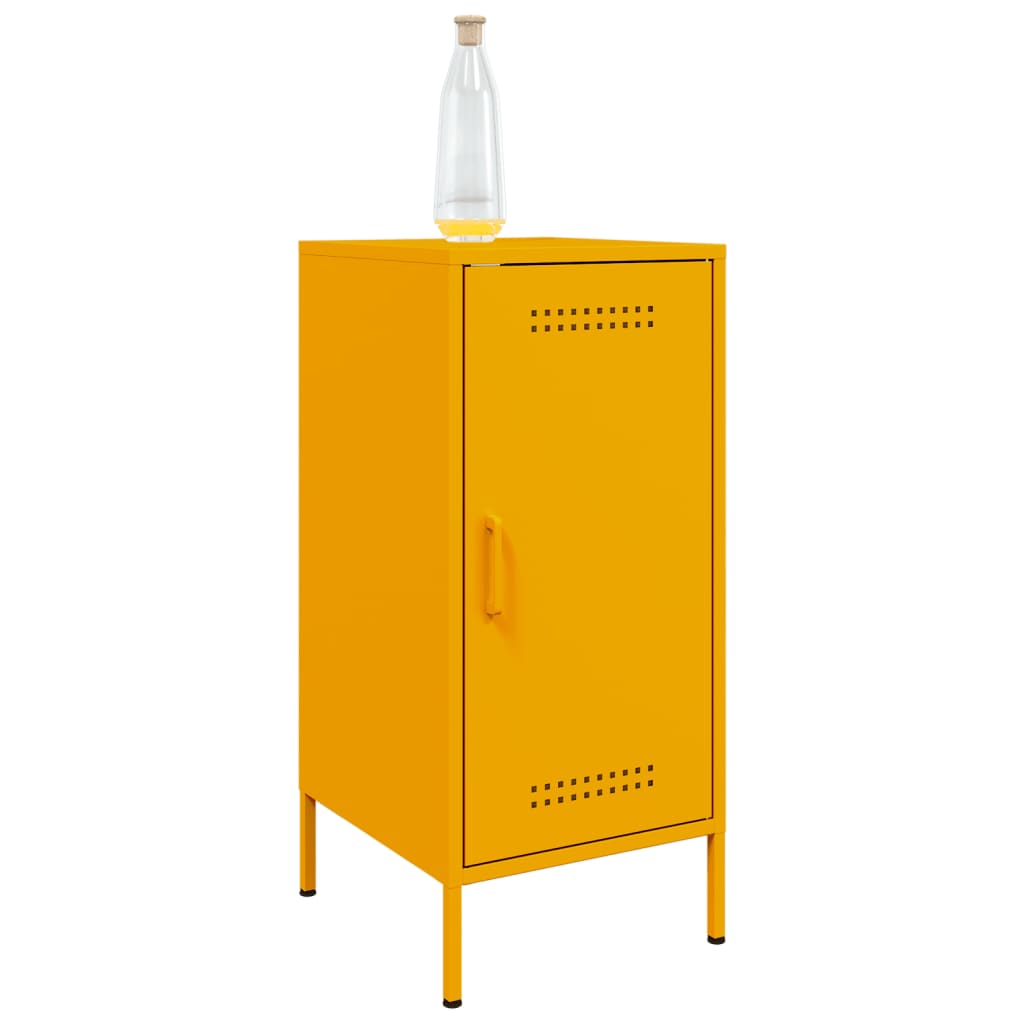 vidaXL Dulap, galben muștar, 68x39x79 cm, oțel vidaXL Dulap, galben muștar, 68x39x79 cm, oțel