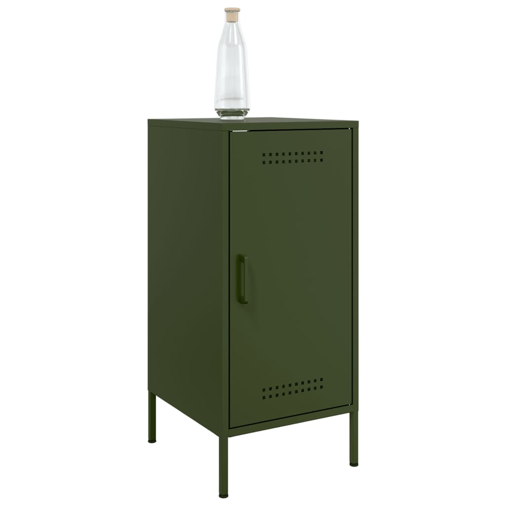 vidaXL Dulapuri, 2 buc., verde măsliniu, 36x39x79 cm, oțel vidaXL Dulapuri, 2 buc., verde măsliniu, 36x39x79 cm, oțel