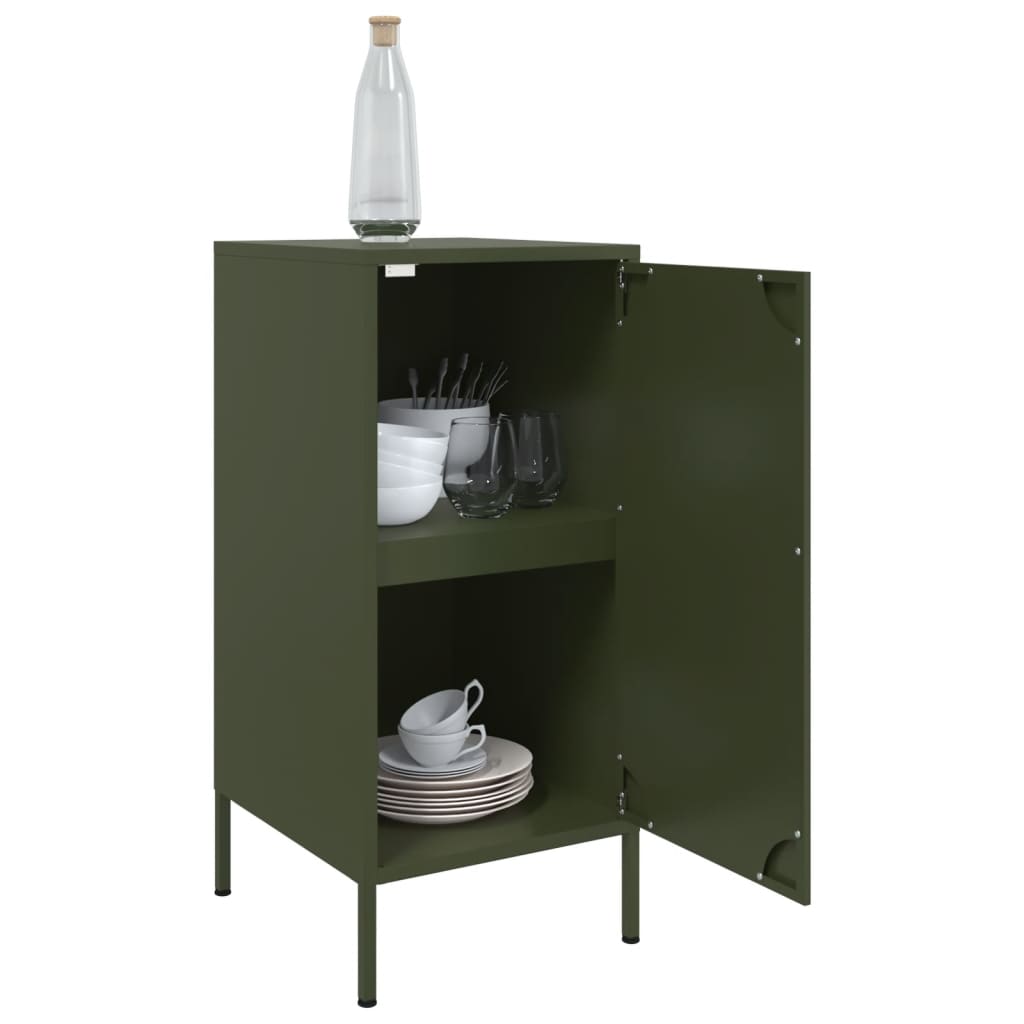 vidaXL Dulapuri, 2 buc., verde măsliniu, 36x39x79 cm, oțel vidaXL Dulapuri, 2 buc., verde măsliniu, 36x39x79 cm, oțel