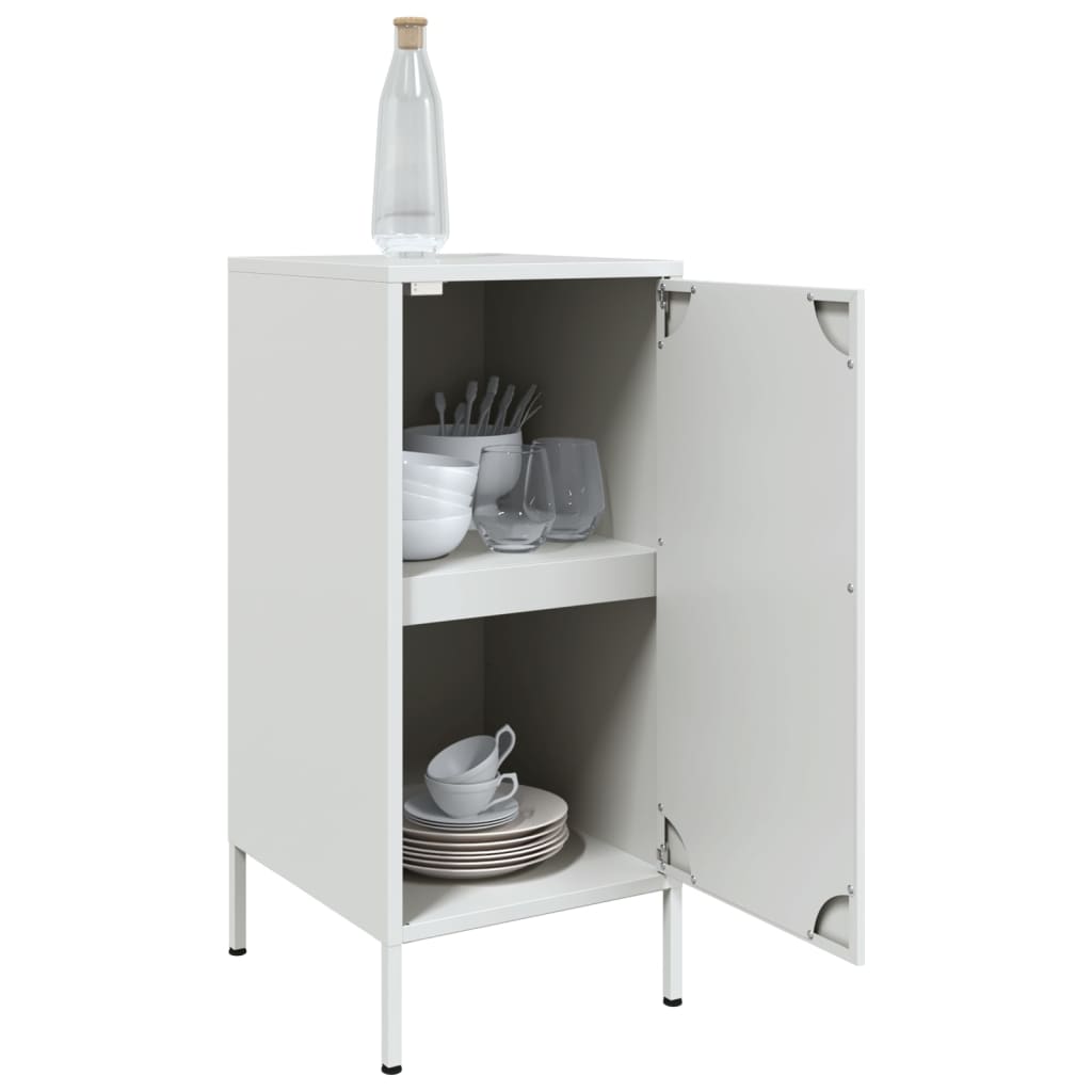 vidaXL Dulapuri, 2 buc., alb, 36x39x79 cm, oțel