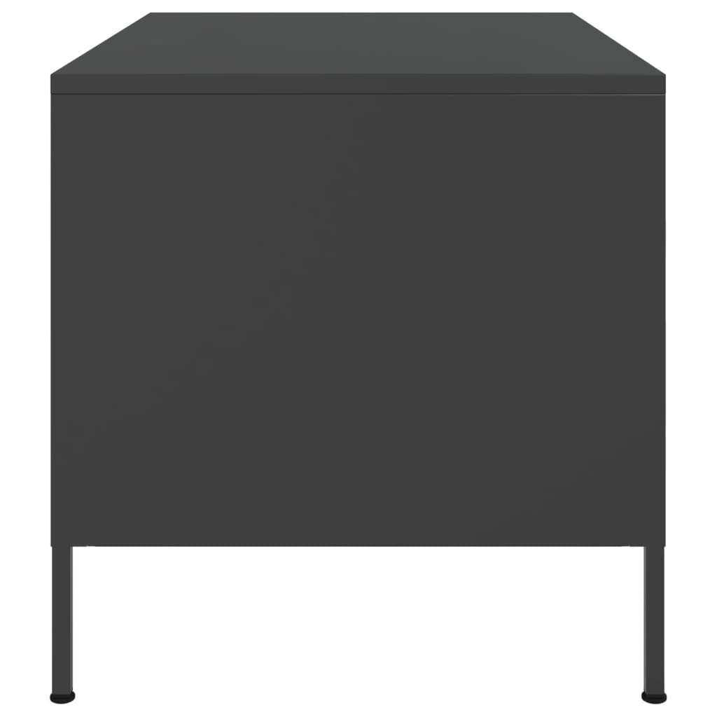 vidaXL Măsuță de cafea, negru, 68x50x50,5 cm, oțel vidaXL Măsuță de cafea, negru, 68x50x50,5 cm, oțel