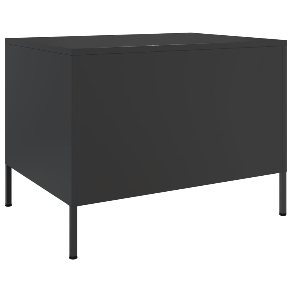 vidaXL Măsuță de cafea, negru, 68x50x50,5 cm, oțel vidaXL Măsuță de cafea, negru, 68x50x50,5 cm, oțel