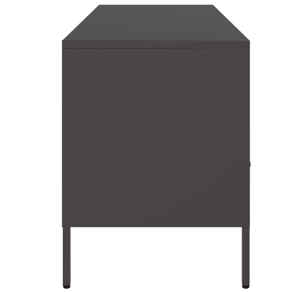 vidaXL Dulap TV, negru, 100,5x39x50,5 cm, oțel