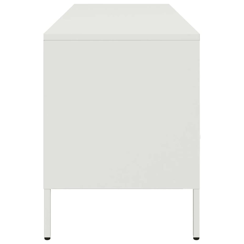 vidaXL Dulap TV, alb, 100,5x39x50,5 cm, oțel vidaXL Dulap TV, alb, 100,5x39x50,5 cm, oțel