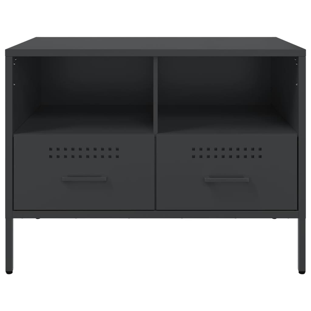 vidaXL Dulapuri TV, 2 buc., negru, 68x39x50,5 cm, oțel