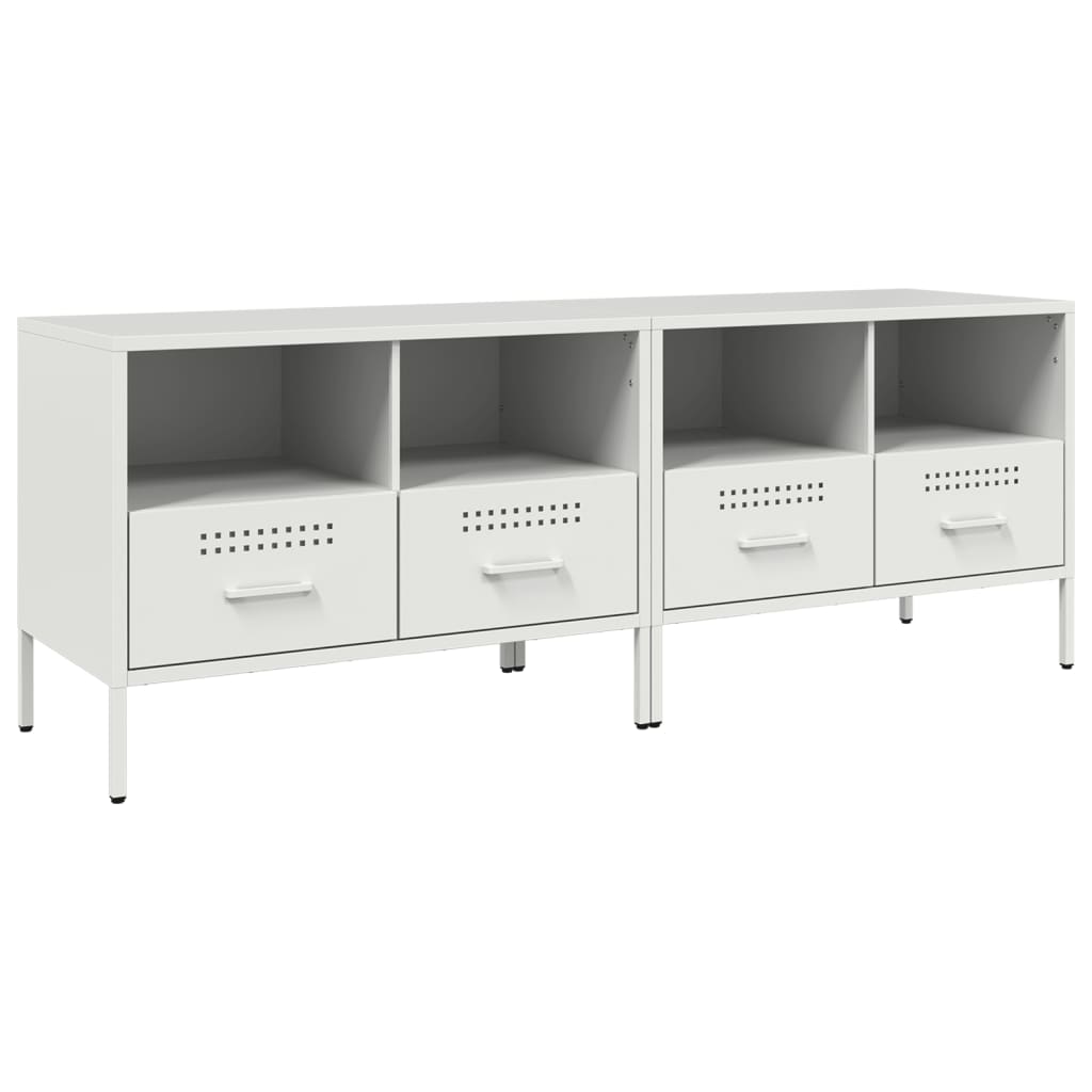vidaXL Dulapuri TV, 2 buc., alb, 68x39x50,5 cm, oțel