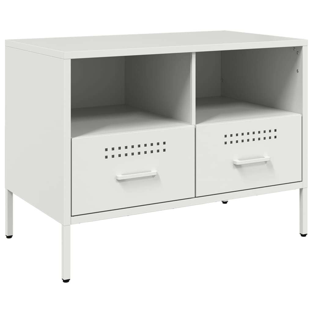 vidaXL Dulapuri TV, 2 buc., alb, 68x39x50,5 cm, oțel