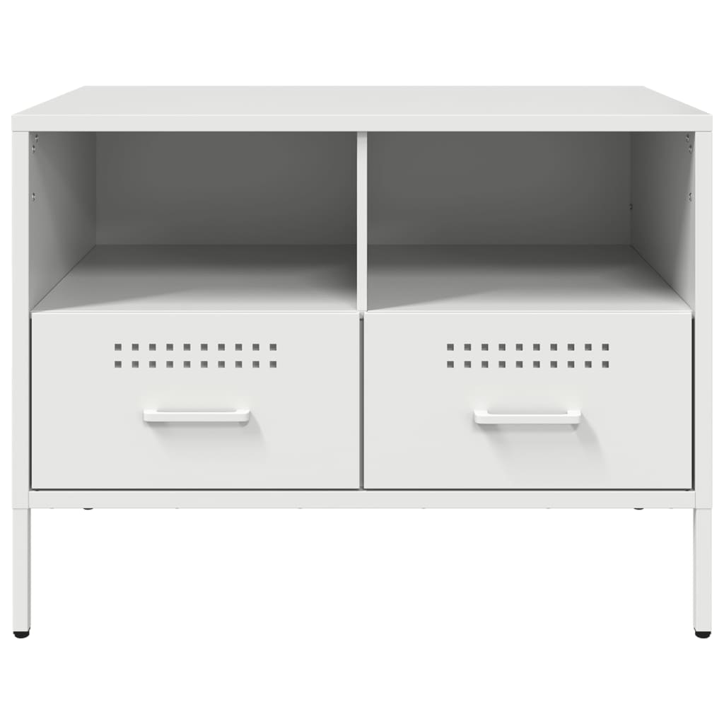 vidaXL Dulapuri TV, 2 buc., alb, 68x39x50,5 cm, oțel