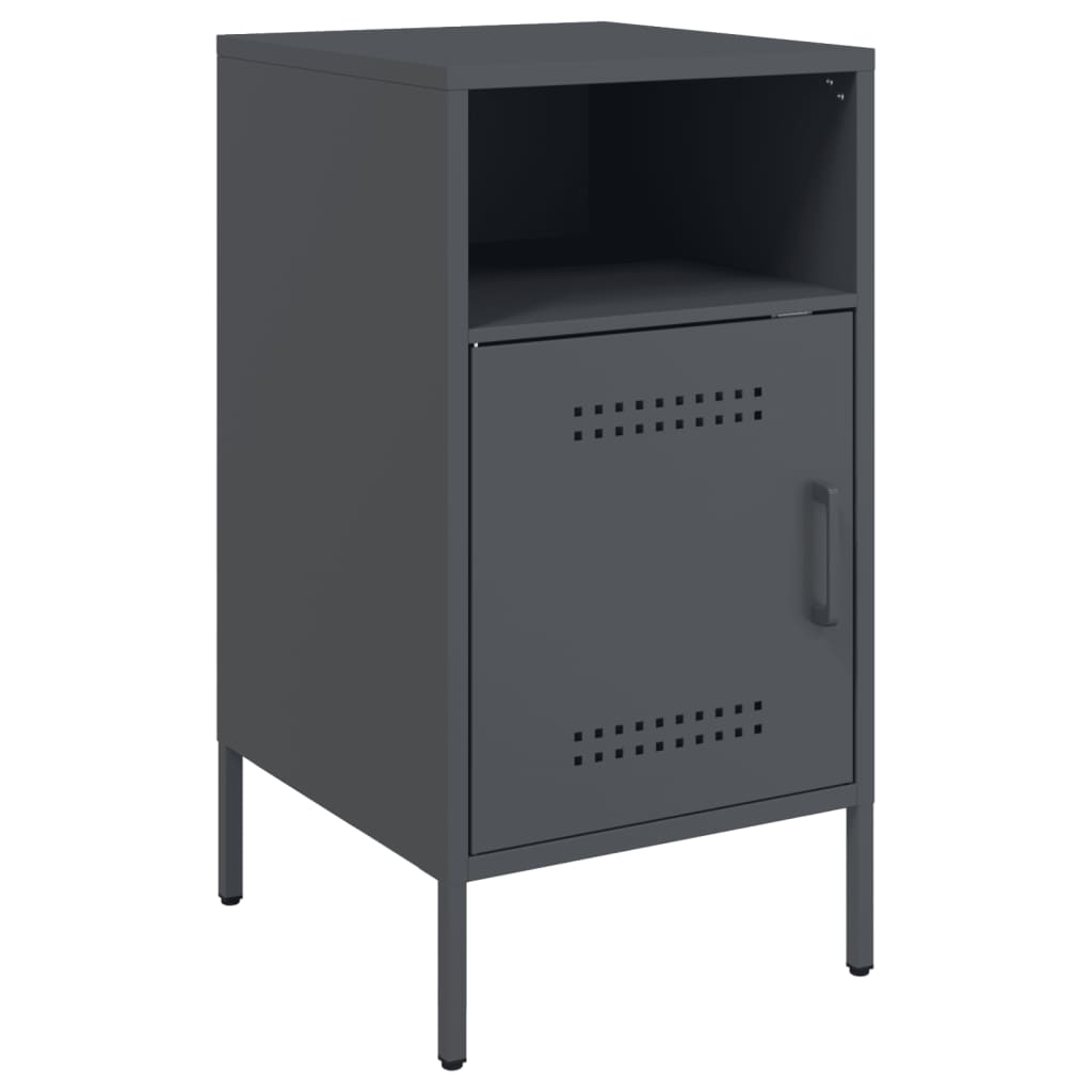 vidaXL Noptiere, 2 buc., antracit, 36x39x68 cm, oțel vidaXL Noptiere, 2 buc., antracit, 36x39x68 cm, oțel