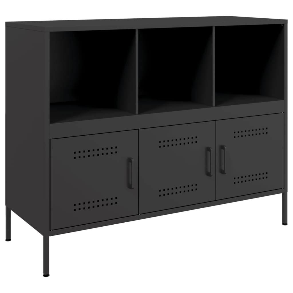 vidaXL Dulap, negru, 100,5x39x79 cm, oțel