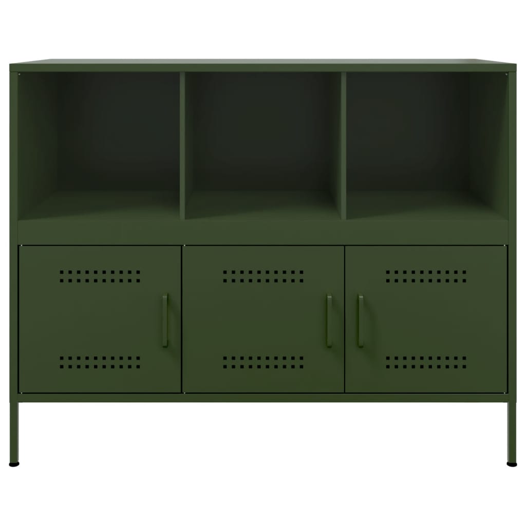 vidaXL Dulap, verde măsliniu, 100,5x39x79 cm, oțel
