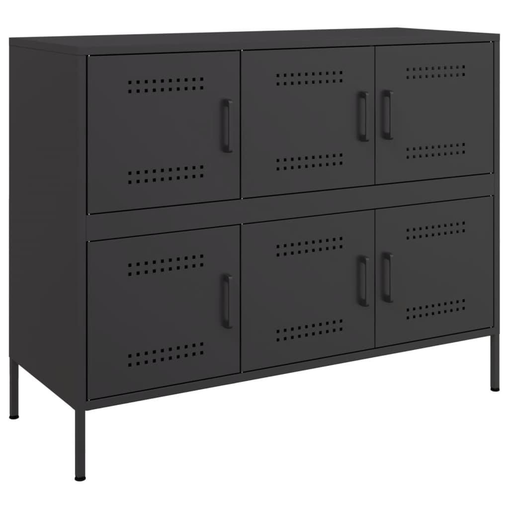 vidaXL Dulap, negru, 100,5x39x79 cm, oțel