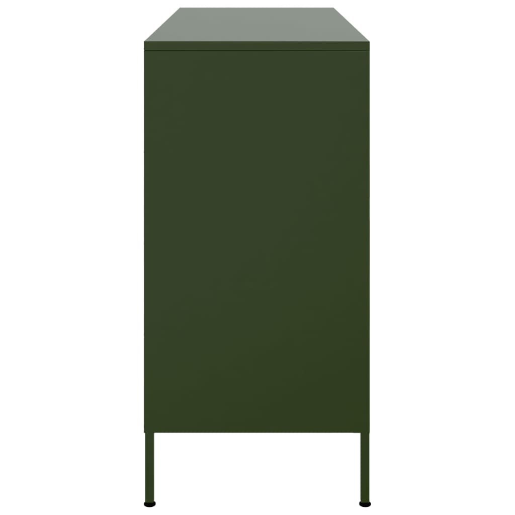 vidaXL Dulap, verde măsliniu, 100,5x39x79 cm, oțel