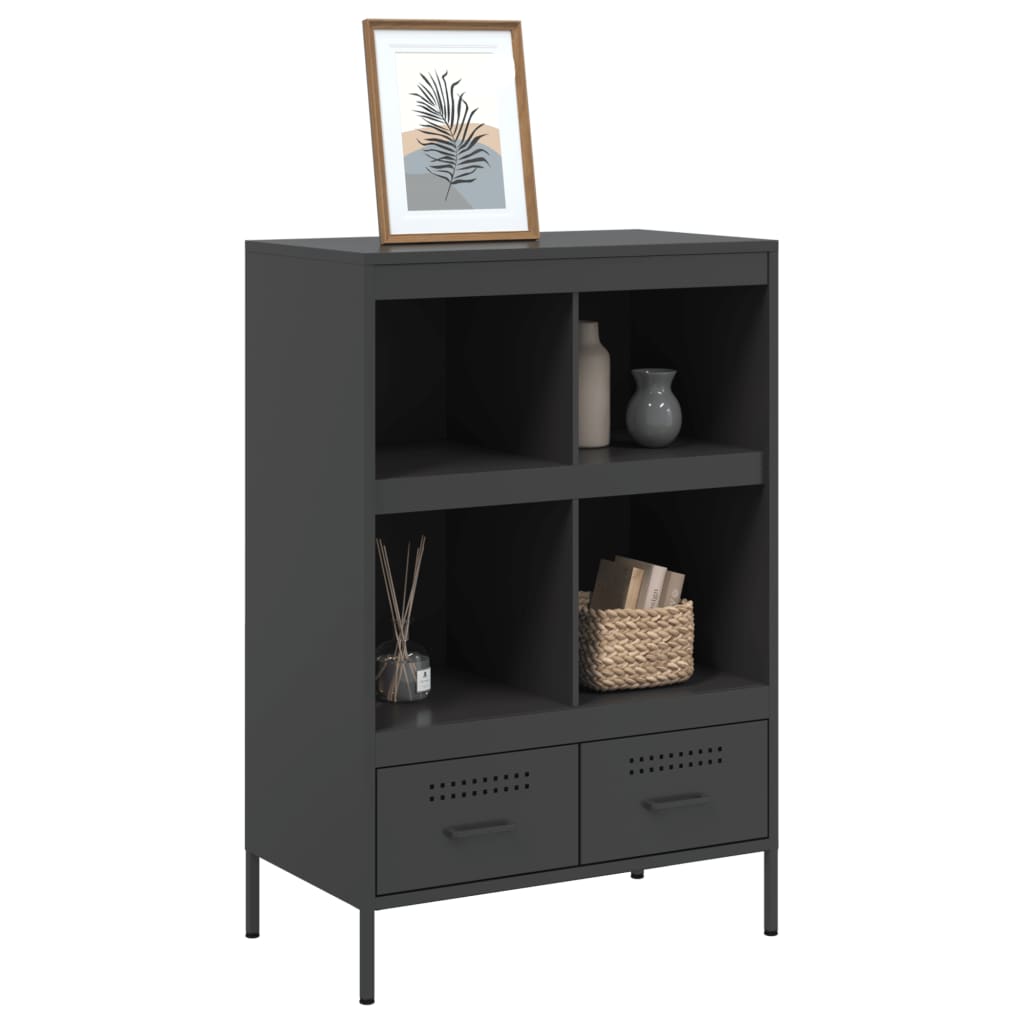vidaXL Dulap înalt, negru, 68x39x101,5 cm, oțel