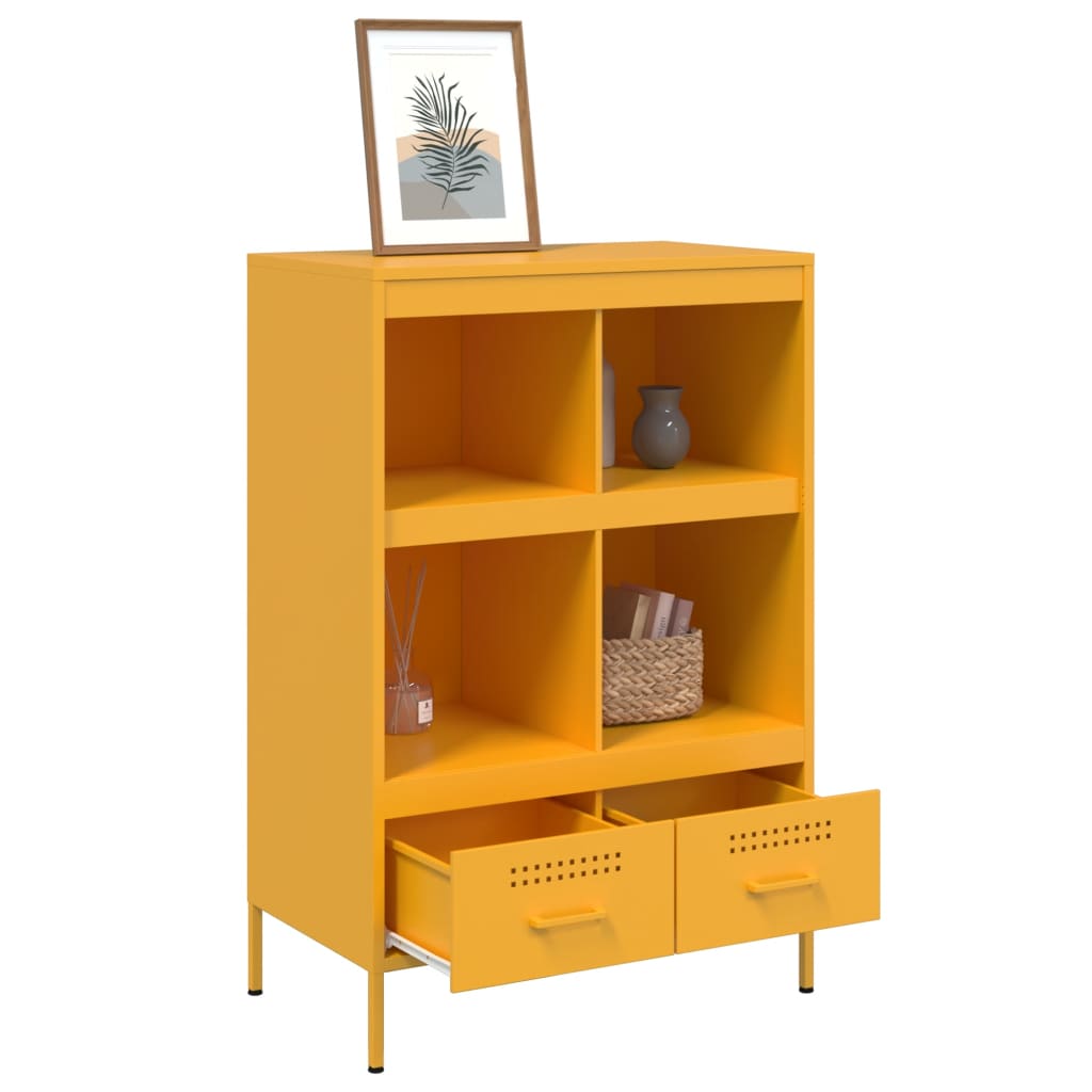 vidaXL Dulap înalt, galben muștar, 68x39x101,5 cm, oțel vidaXL Dulap înalt, galben muștar, 68x39x101,5 cm, oțel